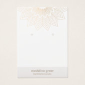 Lotus Mandala Jewelry Designer oormerring Visitekaartje (Voorkant)