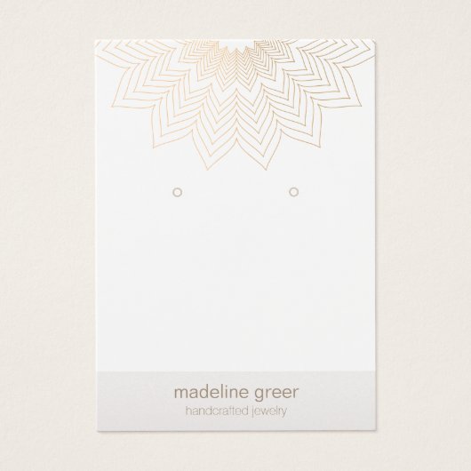 Lotus Mandala Jewelry Designer oormerring Visitekaartje (Voorkant)