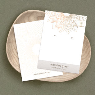 Lotus Mandala Jewelry Designer oormerring Visitekaartje