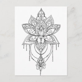 Lotus Mandala kleur uw eigen Briefkaart