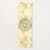 Lotus Mandala over Gold Shimmery Brick Yogamat (Achterkant)