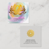 Lotus Mandala Paint Yoga Instructeur Holistisch Vierkante Visitekaartje (Voorkant / Achterkant)
