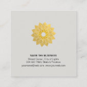 Lotus Mandala Paint Yoga Instructeur Holistisch Vierkante Visitekaartje (Achterkant)