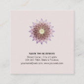 Lotus Mandala Paint Yoga Instructor Holistic Vierkante Visitekaartje (Achterkant)