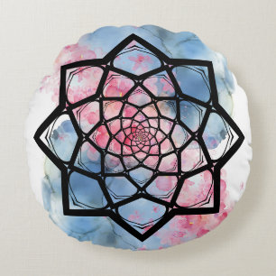 Lotus Mandala Rond Kussen