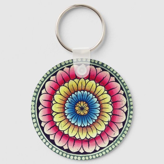 Lotus Mandala Sleutelhanger (Voorkant)