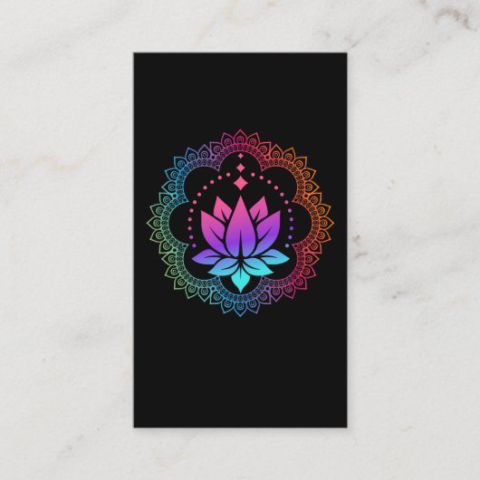 Lotus Mandala Spiritual Reiki Master Yoga Chakra Visitekaartje (Voorkant)