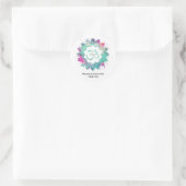 *~* Lotus Mandala Spiritueel Aum OM Symboolbloem Ronde Sticker (Tas)