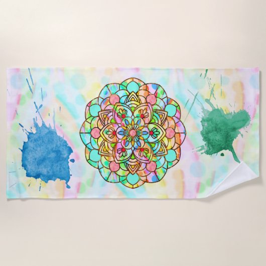 Lotus Mandala Strandlaken (Voorkant)