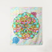 Lotus Mandala Tapestry Wandkleed (Voorkant)
