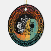 Lotus Mandala Yin Yang Sacred Geometry Spiritueel Keramisch Ornament (Links)