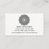 Lotus Mandala Yoga Instructor Fitness Visitekaartje (Achterkant)