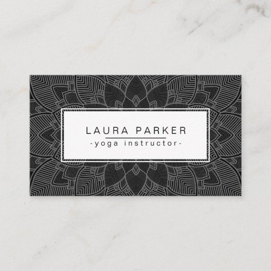 Lotus Mandala Yoga Instructor Fitness Visitekaartje (Voorkant)