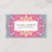 Lotus Mandala Yoga Instructor Fitness Visitekaartje (Voorkant)