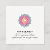 Lotus Mandala Yoga Instructor Meditation Holistic Vierkante Visitekaartje (Achterkant)