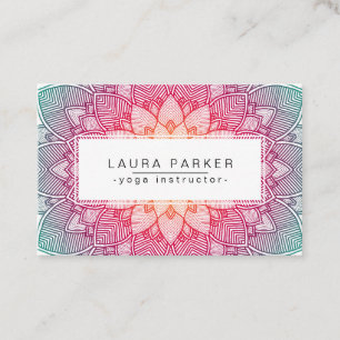 Lotus Mandala Yoga Instructor Meditation Holistic Visitekaartje