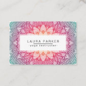 Lotus Mandala Yoga Instructor Meditation Holistic Visitekaartje (Voorkant)