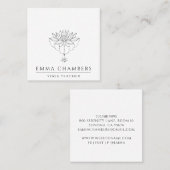 Lotus Meditatie Leraar Vierkante Visitekaartje (Voorkant / Achterkant)