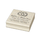 Lotus Meditatie & Yoga Docent Aangepast adres Rubberstempel (Stempel)