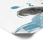 Lotus Meditatie Zen Art Minimalist Print Perfect Poster (Hoek)