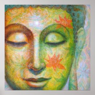 Lotus Meditation Buddha — spiritueel poster gedruk