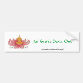 Lotus Meditation detail, Jai Guru Deva Om Bumpersticker (Voorkant)