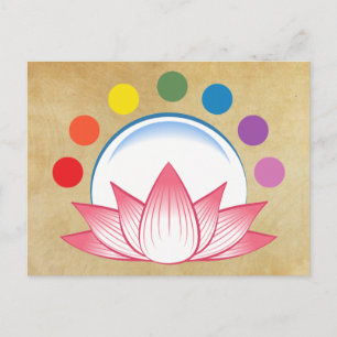Lotus met chakra briefkaart
