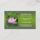 Lotus Mindfulness Yoga Uw foto's Visitekaartje (Achterkant)