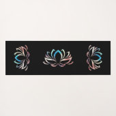 Lotus mit künstlerischem Farbverlauf Yogamat (Achterkant (horizontaal))