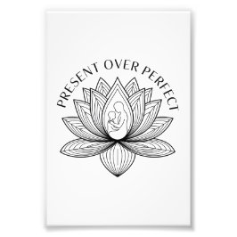 Lotus Moeder Kind Heden Mantra Kunst Foto Afdruk