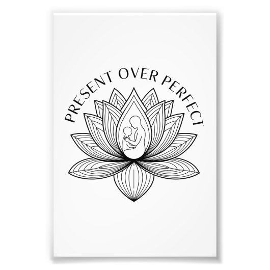 Lotus Moeder Kind Heden Mantra Kunst Foto Afdruk (Voorkant)