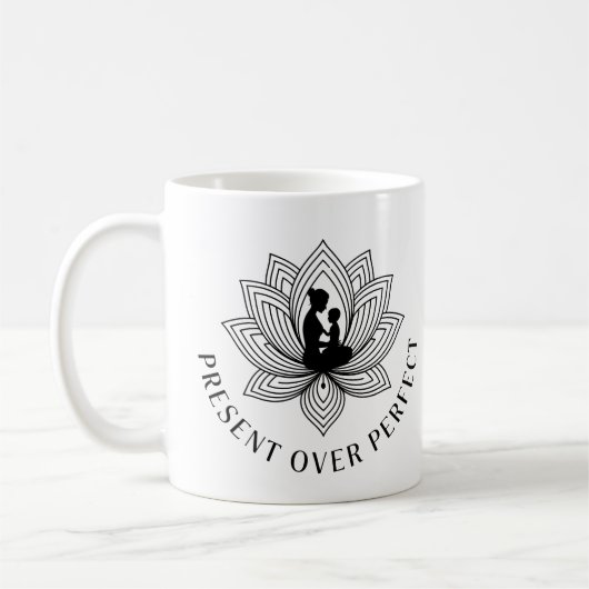 Lotus Moeder Kind Present Mantra Kunst Koffiemok (Links)