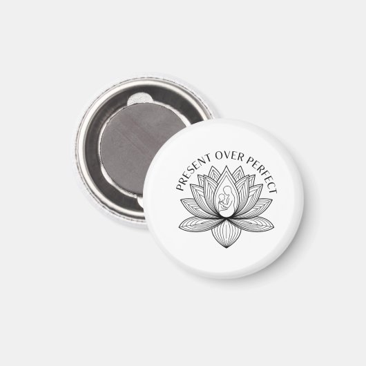 Lotus Moeder Kind Present Mantra Kunst Magneet (Voorkant / Achterkant)