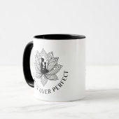 Lotus Moeder Kind Present Mantra Kunst Mok (Voorkant links)
