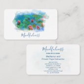 *~* Lotus Monet Lily Vijver Bloemenengel Visitekaartje (Voorkant / Achterkant)