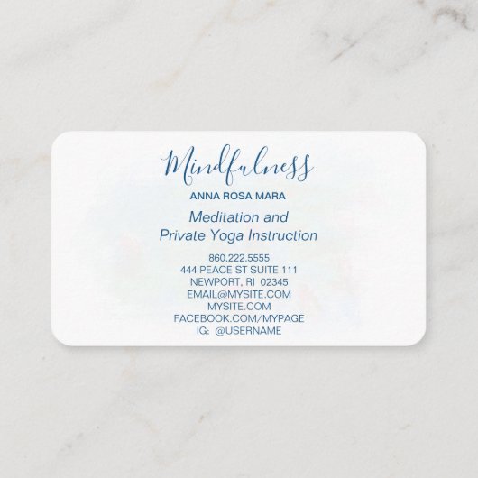 *~* Lotus Monet Lily Vijver Bloemenengel Visitekaartje (Achterkant)