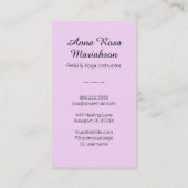 *~* Lotus Moon Energy Healer Yoga Reiki Visitekaartje (Achterkant)