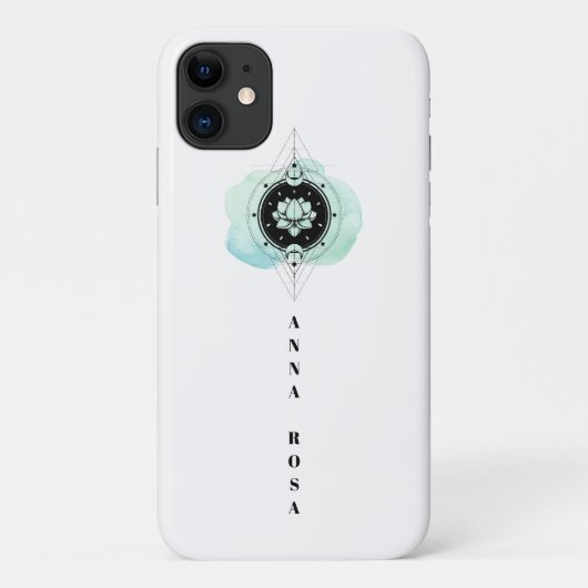 *~* Lotus Moon Stars Sacred Symbol Verlichting Case-Mate iPhone Case (Achterkant)
