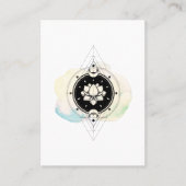 *~* Lotus Moon Stars Sacred Symbool to Nirvana Yog Visitekaartje (Voorkant)