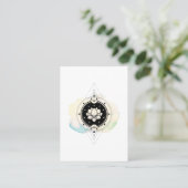 *~* Lotus Moon Stars Sacred Symbool to Nirvana Yog Visitekaartje (Staand voorkant)