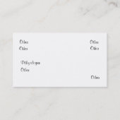 Lotus Moon, Visitekaartje (Achterkant)