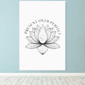 Lotus Mother Child Present Mantra Art Canvas Afdruk (Insitu (Houten vloer))