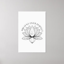Lotus Mother Child Present Mantra Art Canvas Afdruk