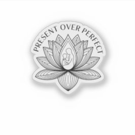 Lotus Mother Child Present Mantra Art Sticker