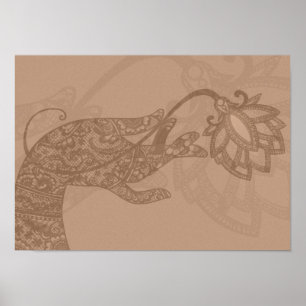 Lotus Mudra Mehndi klein poster