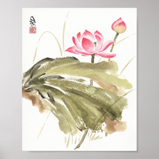 Lotus na de regen poster (Voorkant)