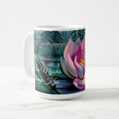 Lotus Nam Myoho Renge Kyo Boeddhist Koffiemok (Voorkant links)