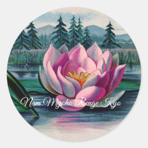 Lotus Nam Myoho Renge Kyo Boeddhist Ronde Sticker