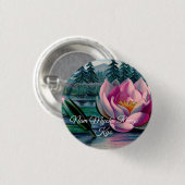 Lotus Nam Myoho Renge Kyo Buddhist Pin Button (Voorkant /achterkant)