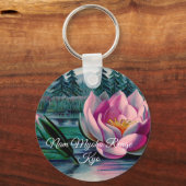 Lotus Nam Myoho Renge Kyo Buddhist Sleutelhanger (Voorkant)